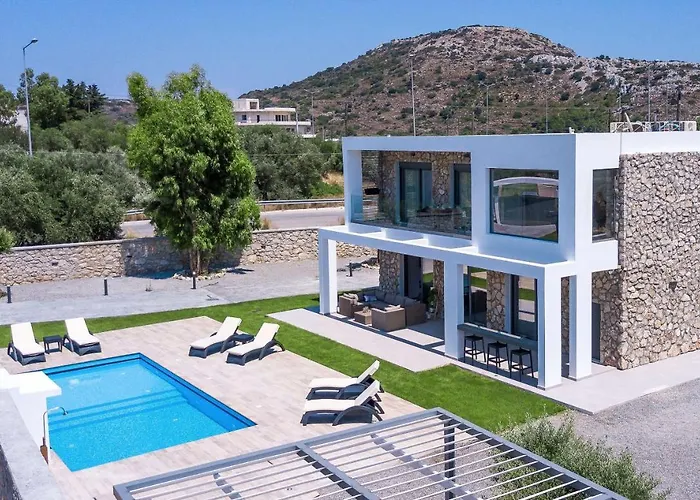 Modern With Pool & Garden Kastalys, Rhodes Villa *